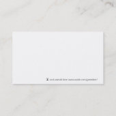 Carte De Visite le chat affamé (séance d'animal familier) (Dos)