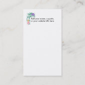 Carte De Visite "Le Chat Cheshire" de "Alice au pays des merveille (Dos)