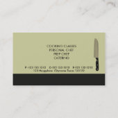 Carte De Visite Le chef cuisinier Knife Cuvette Cuisine Sharp Knif (Dos)