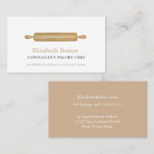 Carte De Visite Le chef de pâtisserie ou la cuisson privée classe, (Devant / Derrière)