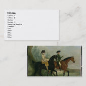 Carte De Visite Le chéri. Équitation de Marcia Pitt avec son (Devant / Derrière)