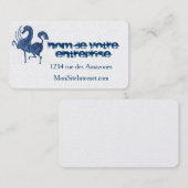 Carte De Visite Le cheval bleu (Devant / Derrière)
