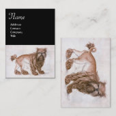 Carte De Visite LE CHIEN / Affenpinscher, noir blanc (Devant / Derrière)