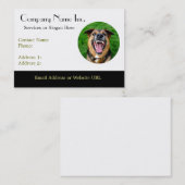 Carte De Visite Le chien moyen découvre des dents (Devant / Derrière)
