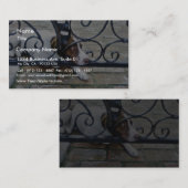 Carte De Visite Le chien sur le travail de main de fer (Devant / Derrière)