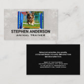 Carte De Visite Le Chien Traversant Le Parcours D'Obstacle (Devant / Derrière)