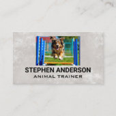 Carte De Visite Le Chien Traversant Le Parcours D'Obstacle (Devant)