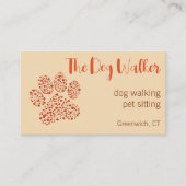 Carte De Visite Le chien Walker moderne professionnel (Devant)