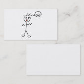 Carte De Visite Le chiffre wow de bâton a étonné noir et blanc (Devant / Derrière)