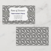 Carte De Visite Le chiot blanc de chien désosse la plaine mignonne (Devant / Derrière)