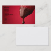 Carte De Visite Le chocolat a plongé la fraise (Devant / Derrière)