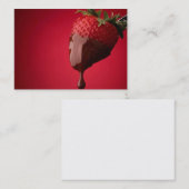 Carte De Visite Le chocolat a plongé la fraise (Devant / Derrière)