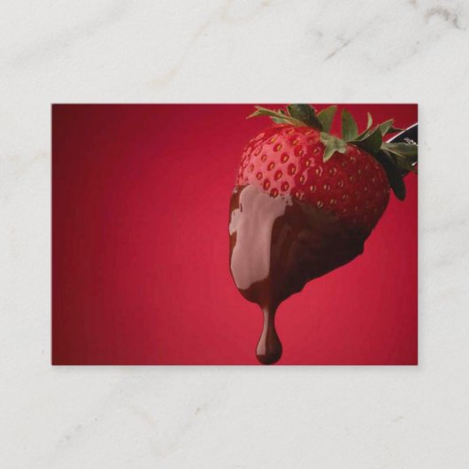 Carte De Visite Le chocolat a plongé la fraise (Devant)