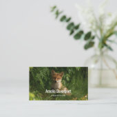 Carte De Visite Le chou renard dans une forêt verte (Debout devant)