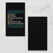 Carte De Visite Le Christ offre la rémission pour chacun partout (Devant / Derrière)