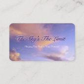 Carte De Visite "Le ciel est la limite" Ciel bleu, de beaux nuages (Devant)