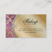 Carte De Visite Le cil de maquilleur balaye des roses indien de (Dos)