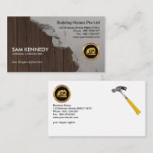 Carte De Visite Le ciment fonctionne l'entrepreneur de bâtiment en (Devant / Derrière)