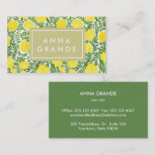 Carte De Visite Le citron frais (Devant / Derrière)