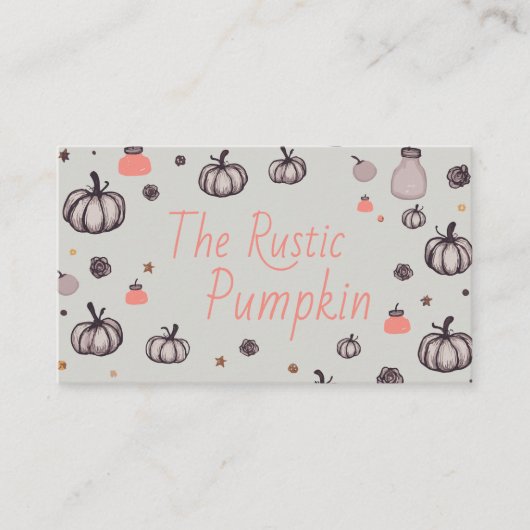 Carte De Visite Le Citrouille rustique (Devant)