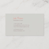 Carte De Visite Le Citrouille rustique (Dos)