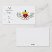 Carte De Visite Le Claddagh (couleur complète) (Devant / Derrière)