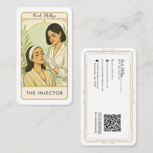 Carte De Visite Le code QR des médias sociaux Tarot de peau du Med