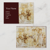 Carte De Visite Le Coeur Et Ses Bateaux De Sang Monogramme (Devant / Derrière)