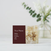 Carte De Visite Le Coeur Et Ses Bateaux De Sang Monogramme (Debout devant)