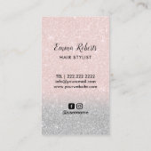 Carte De Visite Le coiffeur Vénus et les ciseaux d'or rougissent (Dos)