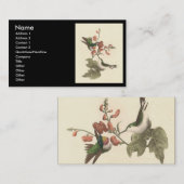 Carte De Visite Le colibri à gorge rouge ou à gorge rubis (Devant / Derrière)