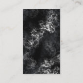 Carte De Visite Le collage de marbre foncé de photo d'alimentation (Dos)