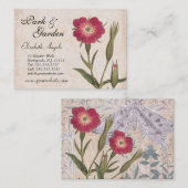 Carte De Visite Le collage des Fleurs sauvages et des insectes de  (Devant / Derrière)