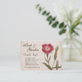 Carte De Visite Le collage des Fleurs sauvages et des insectes de  (Debout devant)