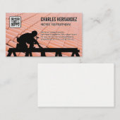 Carte De Visite Le commerçant travaille sur le toit | Bardeaux | C (Devant / Derrière)