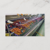 Carte De Visite Le comptoir de la viande fraîche au supermarché (Dos)