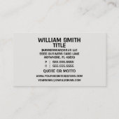 Carte De Visite Le Conseil Peut Combler Les Lacunes (Dos)