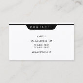 Carte De Visite Le contrôleur rétro joypad est blanc (Dos)