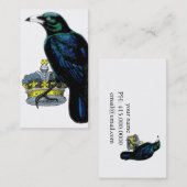 Carte De Visite Le corbeau vole la couronne du roi. (Devant / Derrière)