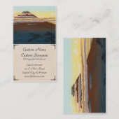 Carte De Visite Le coucher du soleil japonais frais de Fuji de (Devant / Derrière)