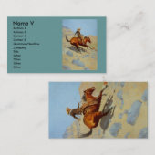 Carte De Visite Le cowboy de Frederic Remington (1902) (Devant / Derrière)