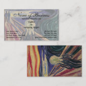 Carte De Visite Le Cri d'Edvard Munch (Devant / Derrière)