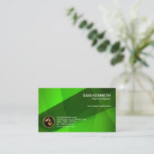 Carte De Visite Le cristal polygonal vert simple ombrage le (Debout devant)