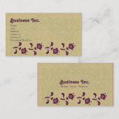 Carte De Visite Le cru élégant pressé fleurit le pourpre (Devant / Derrière)