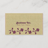 Carte De Visite Le cru élégant pressé fleurit le pourpre (Dos)