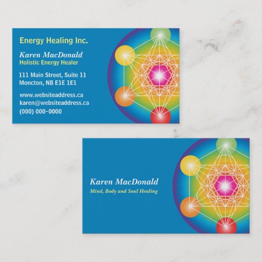 Carte De Visite Le cube de Metatron (Devant / Derrière)