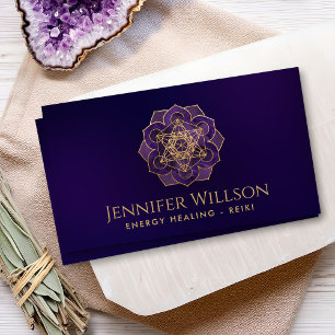 Carte De Visite Le cube de Metatron dans une fleur de lotus