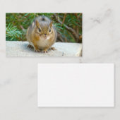 Carte De Visite Le Cute Chipmunk A L'Oeil Sur Vous (Devant / Derrière)