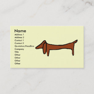 Carte De Visite Le Dachshund