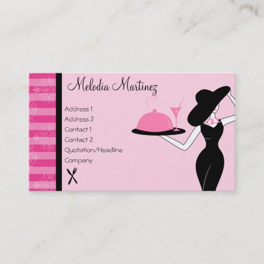 Carte De Visite Le dîner est servi (Devant)